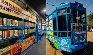 library on the tram