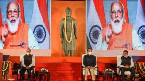 PM Narendra Modi unveils Swami Vivekananda’s statue on JNU